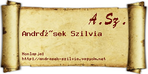Andrásek Szilvia névjegykártya